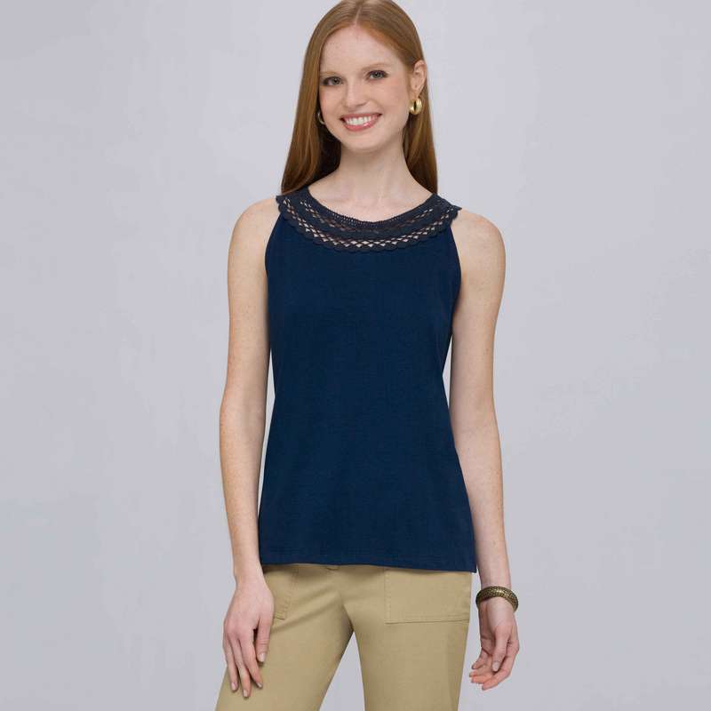 Cut Away Tank, Navy Sky, large image number 0